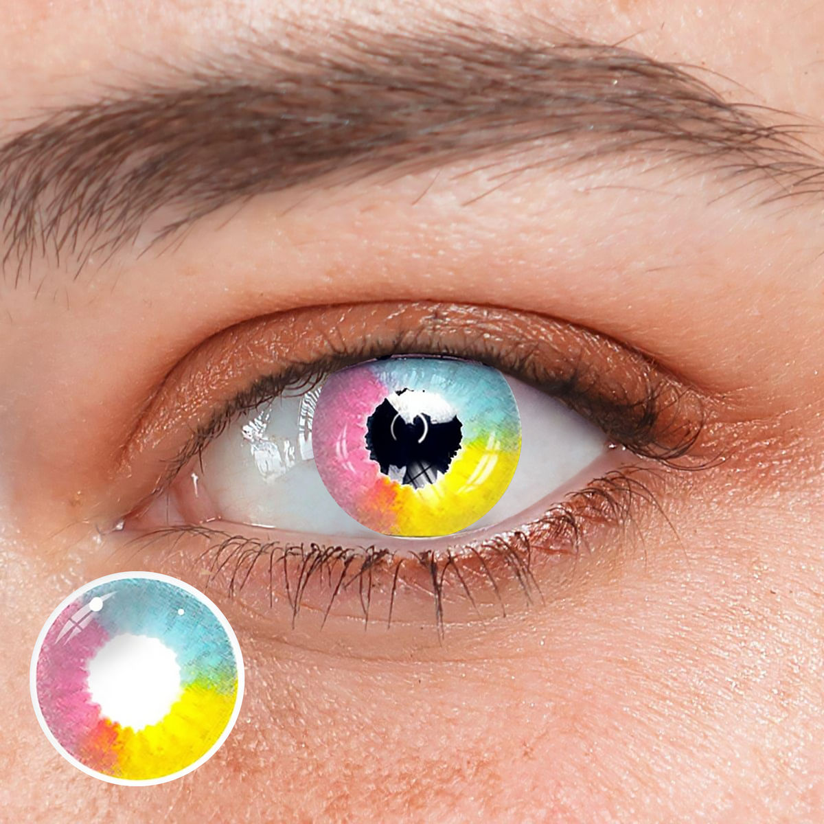 Halloween Rainbow Multi Rainbow Coloured Contact Lenses