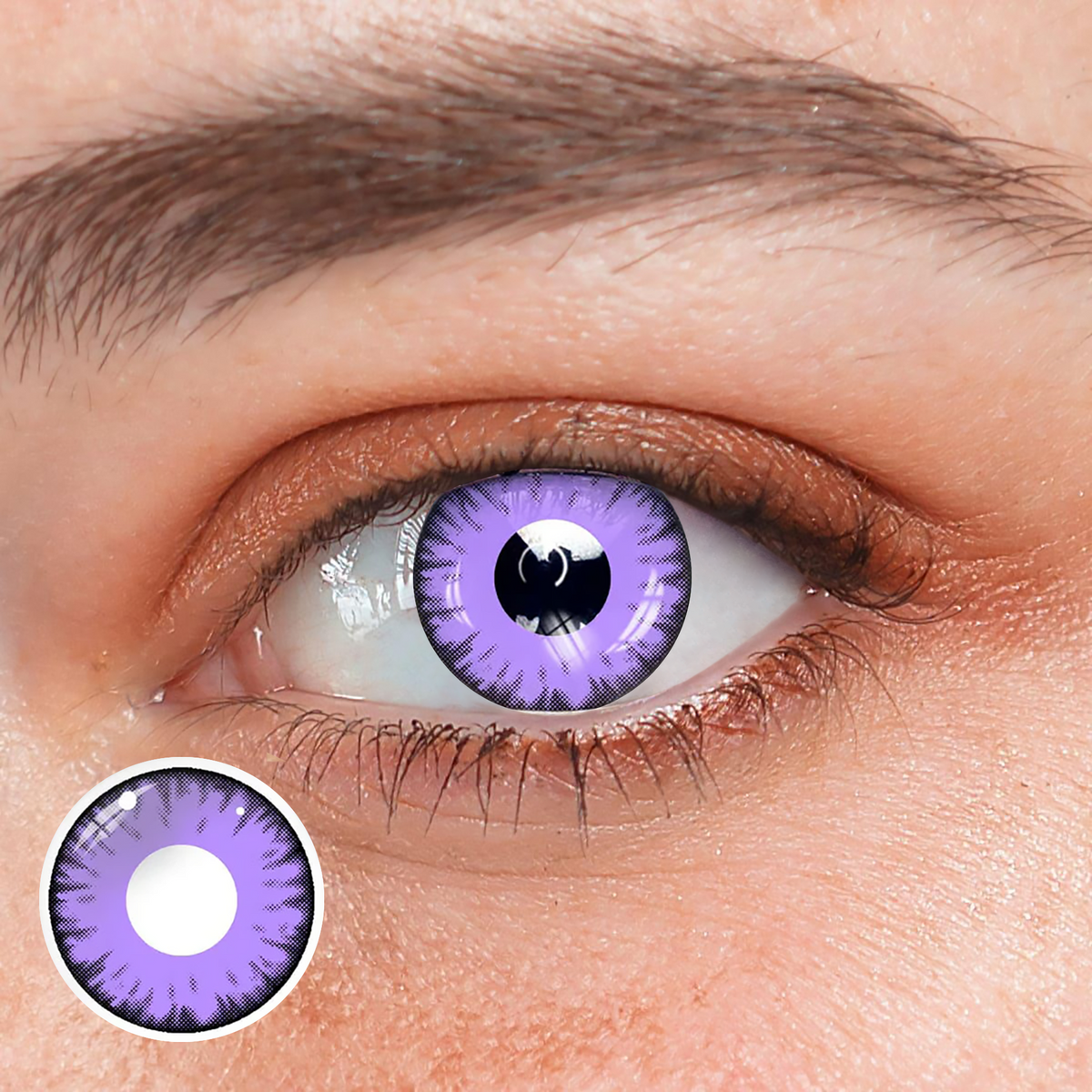 Cosplay Lucifer's Eye Purple Prescription Coloured Contact Lenses