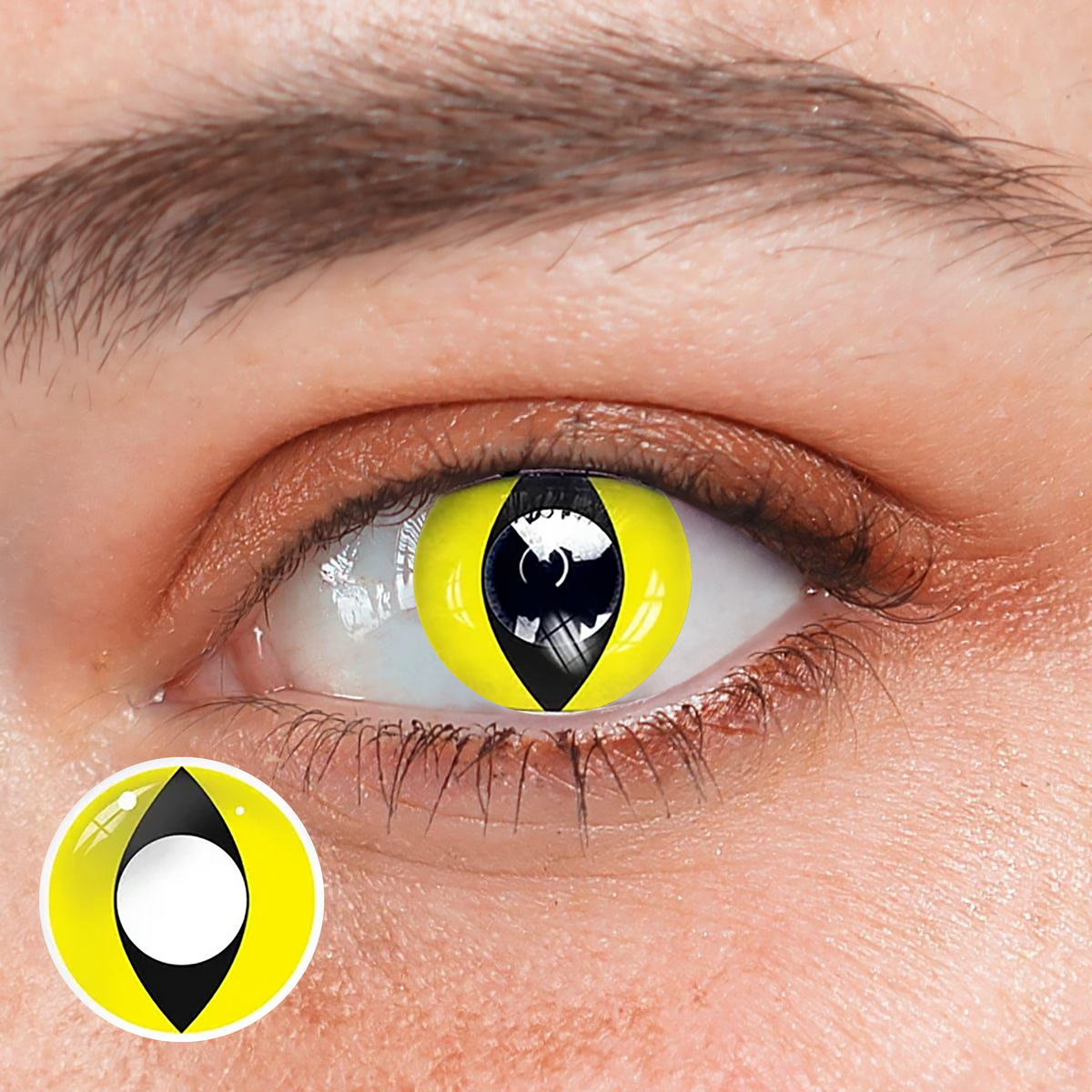 Halloween cat eye yellow Prescription Coloured Contact Lenses