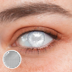 Halloween White Mesh Coloured Contact Lenses