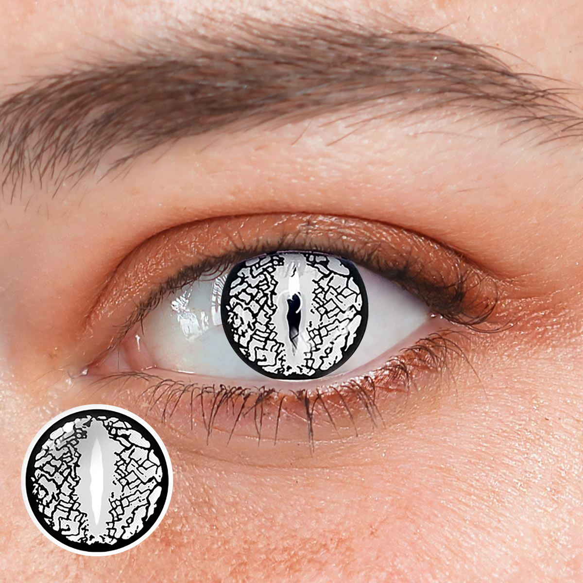 Halloween LizardEye Sliver Coloured Contact Lenses