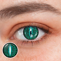 Halloween LizardEye Green Coloured Contact Lenses