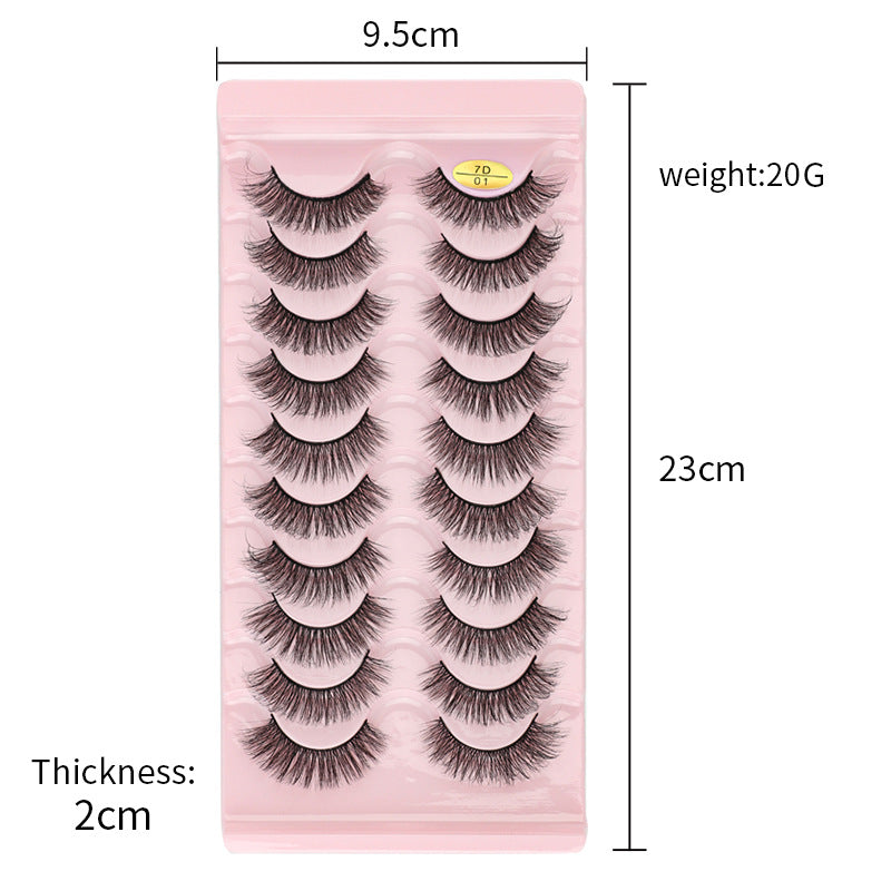 7D Dense 10 Piece Mink Hair Eyelashes