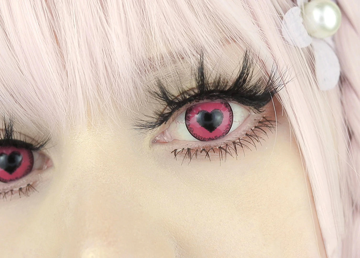 Halloween Starry Sky Anime Yandere Pink Coloured Contact Lenses