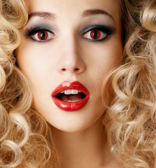 Cosplay Cat Eyes Red Coloured Contact Lenses