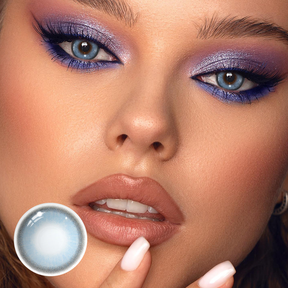 Adelina Blue Prescription Coloured Contact Lenses