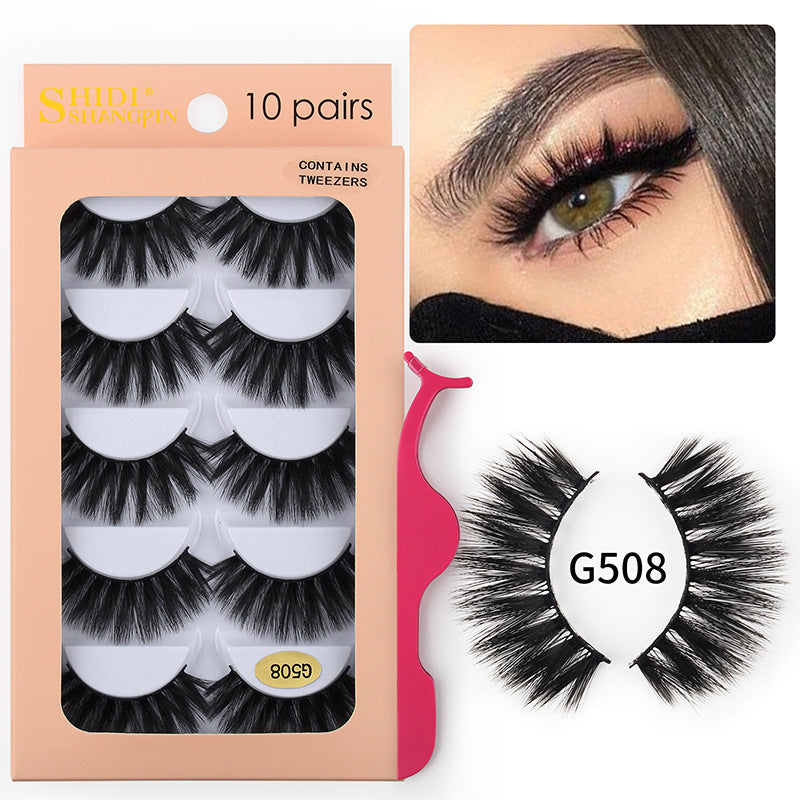 3D Cat Eye 10 Piece Mink Hair Eyelashes