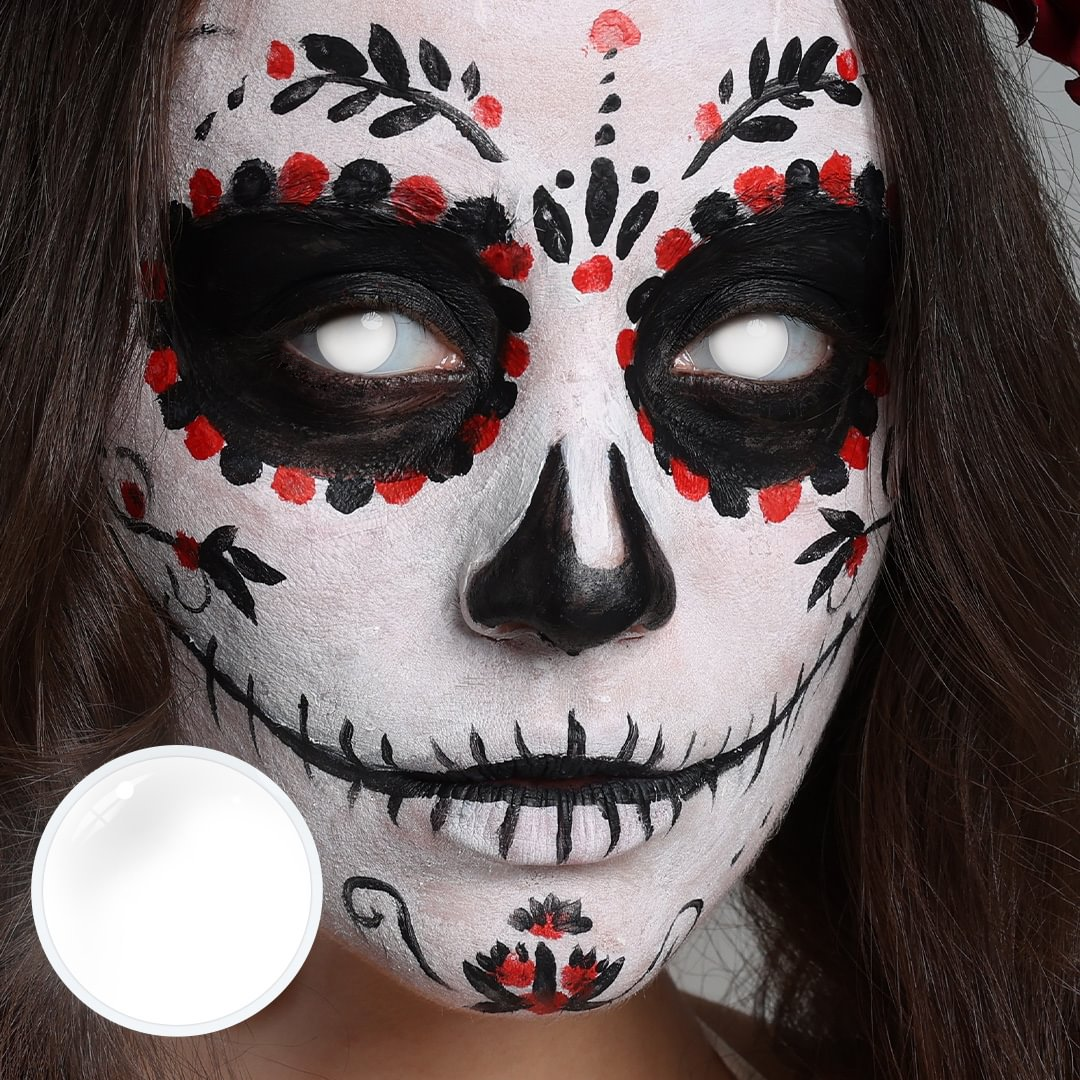 Halloween White out  Coloured Contact Lenses