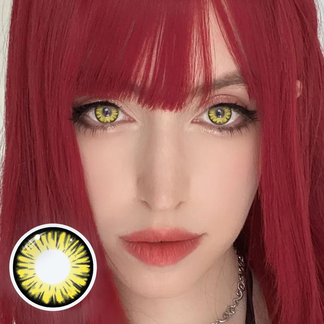 Halloween Miracle Yellow Prescription Coloured Contact Lenses