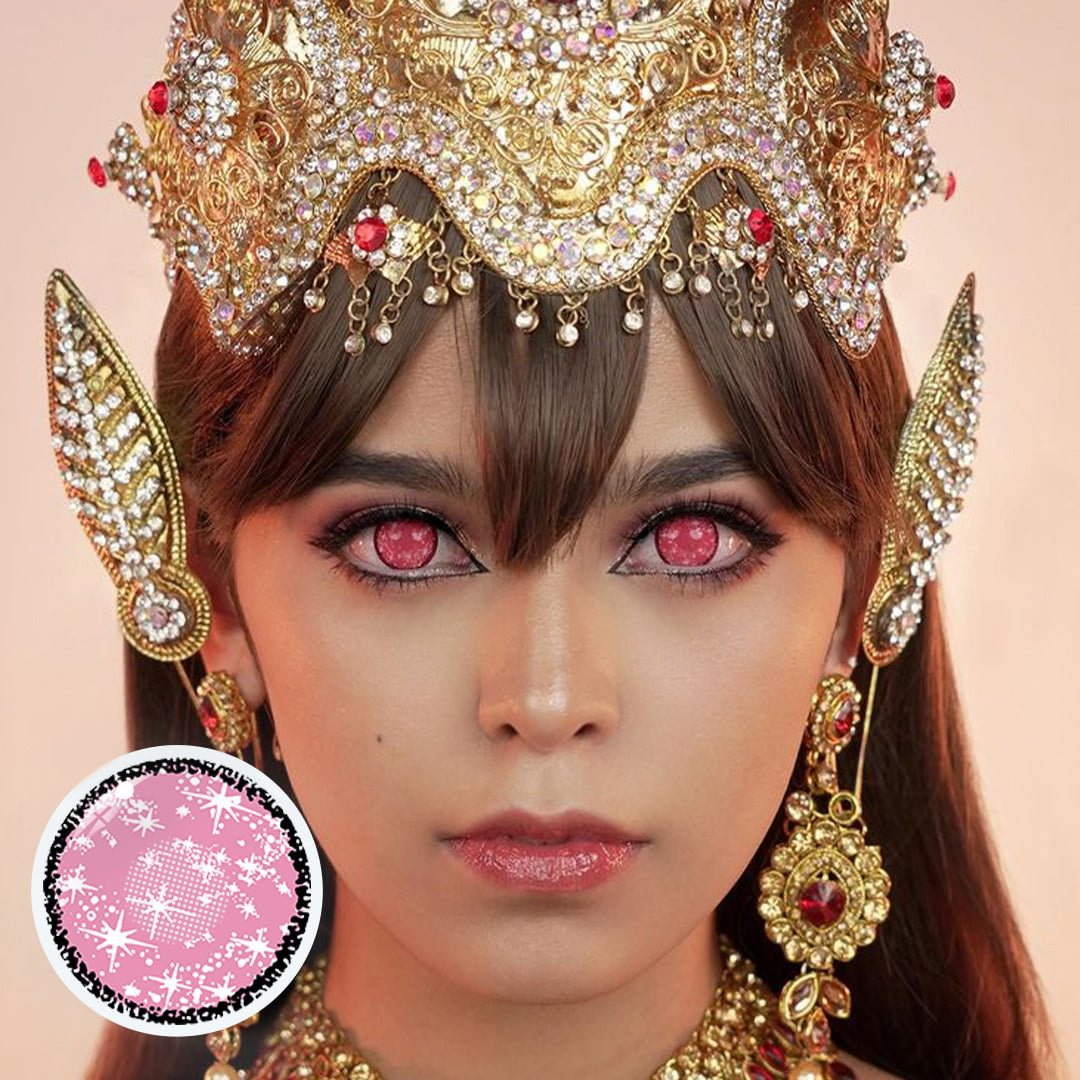 Cosplay Coral Pink Coloured Contact Lenses