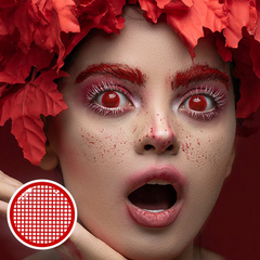 Halloween Red Mesh Coloured Contact Lenses