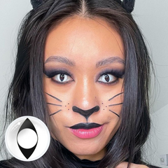 Halloween White Cat Eye Coloured Contact Lenses