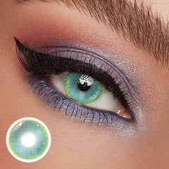 Cosplay Gold Rim Green Coloured Contact Lenses