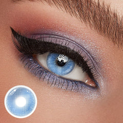 Cosplay Gold Rim Blue Coloured Contact Lenses