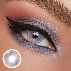 Cosplay Gold Rim Purple Coloured Contact Lenses