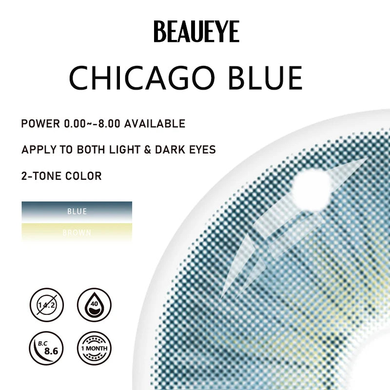 Chicago Blue Coloured Contact Lenses