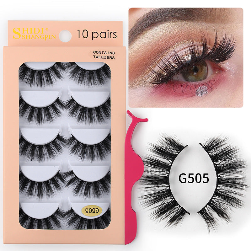 3D Cat Eye 10 Piece Mink Hair Eyelashes