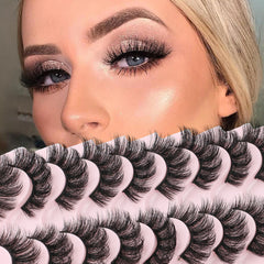 7D Dense 10 Piece Mink Hair Eyelashes