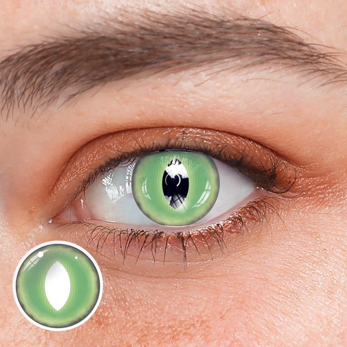 Cosplay British shorthair Green Coloured Contact Lenses