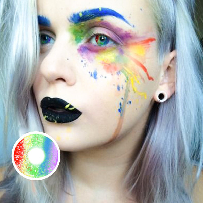 Halloween Rainbow Coloured Contact Lenses