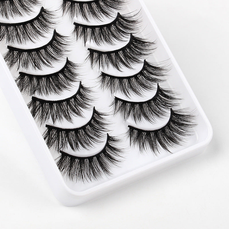 3D European and American Cat Eye 10 Piece Mink Hair Eyelashes