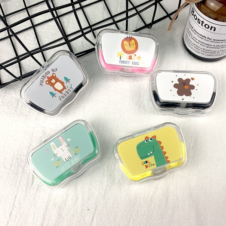 Cute Cartoon Colored Contact Lens Case