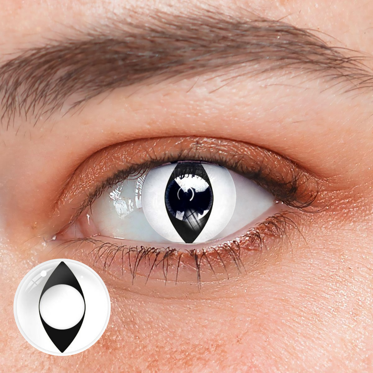 Halloween White Cat Eye Coloured Contact Lenses