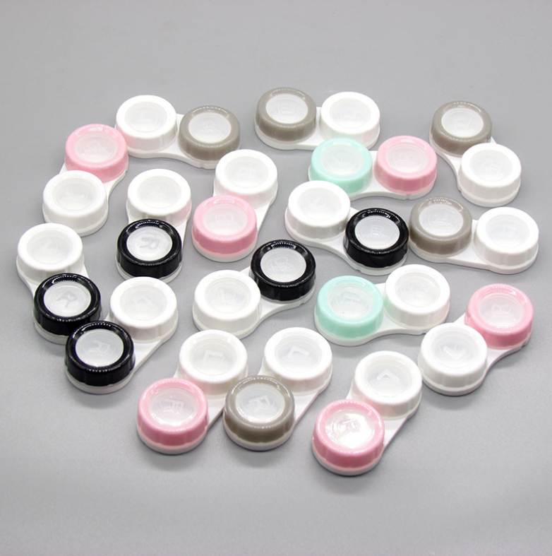 Double Color Transparent Multicolor Colored Contact Lens Case