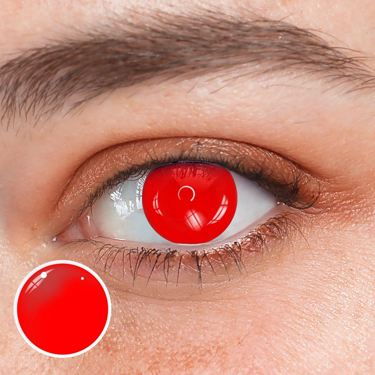 Halloween All Red Coloured Contact Lenses