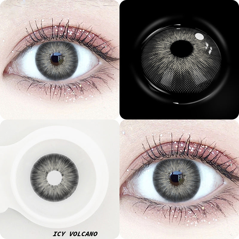 Amazonia Icy Volcano Gray Prescription Coloured Contact Lenses