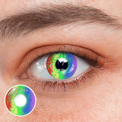 Halloween Rainbow Coloured Contact Lenses