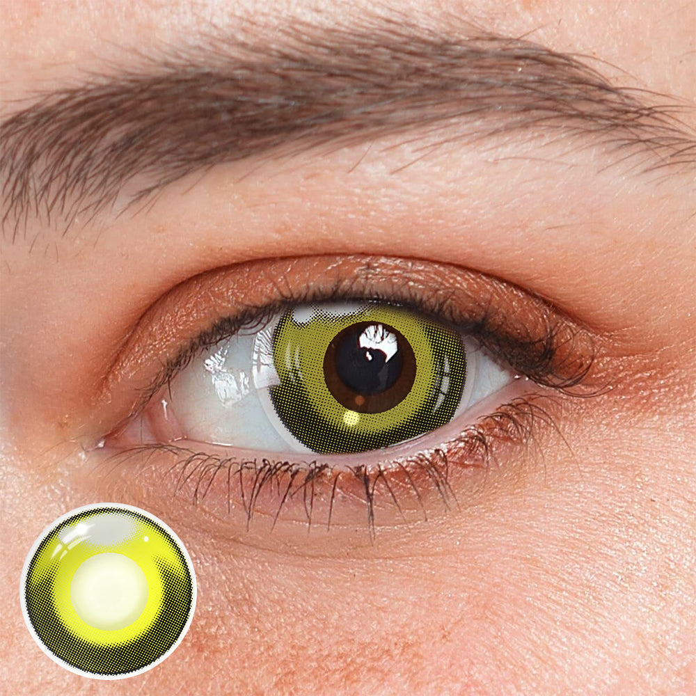 Cosplay Agate Yellow Coloured Contact Lenses