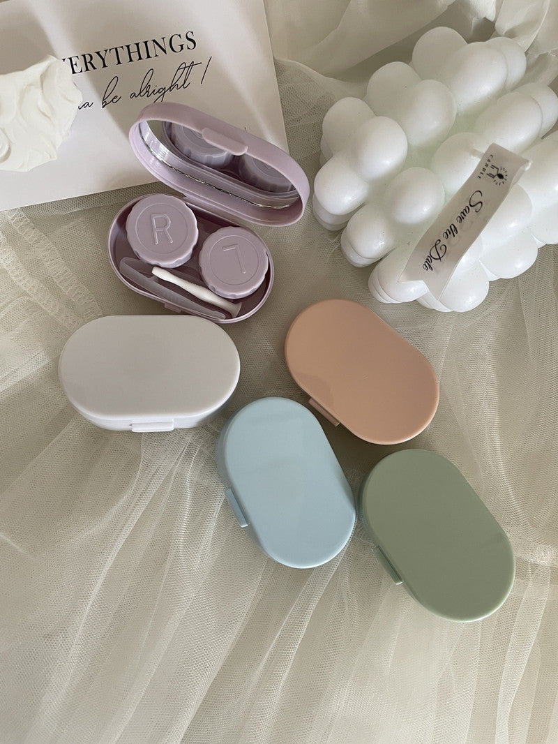 Cream Colored Contact Lens Case