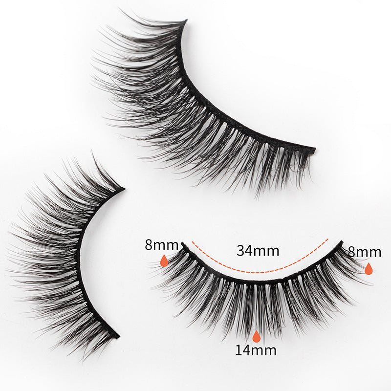 3D European and American Cat Eye 10 Piece Mink Hair Eyelashes