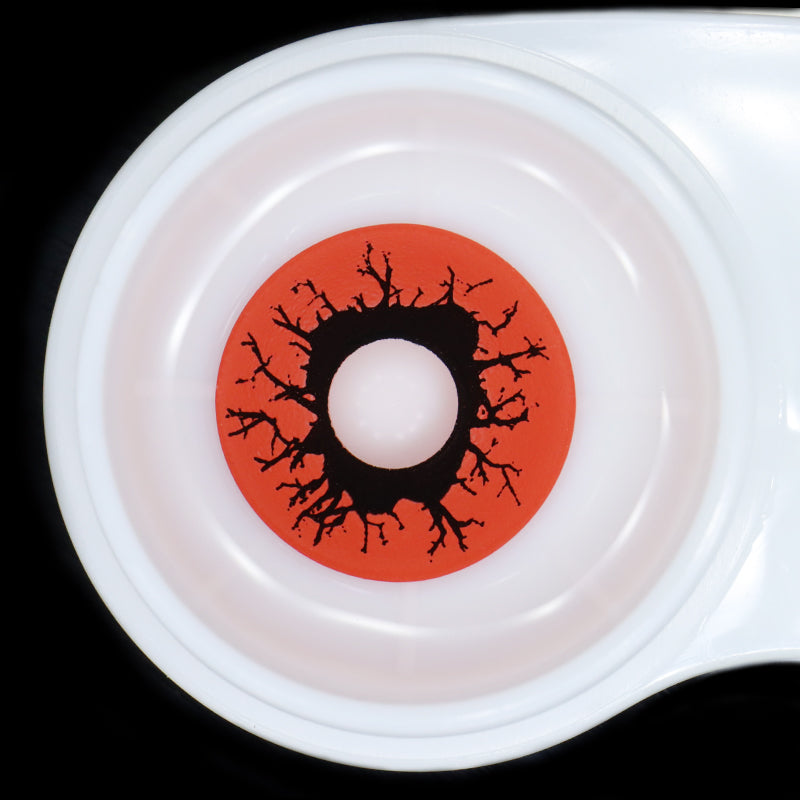 Halloween Scary Blood Eyes Red Coloured Contact Lenses