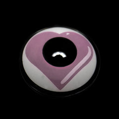 Cosplay Pink Love Heart Pink Coloured Contact Lenses