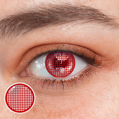 Halloween Red Mesh Coloured Contact Lenses