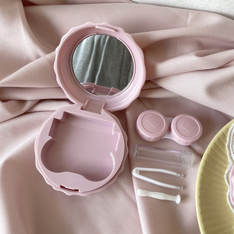 Cream Goose Colored Contact Lens Case