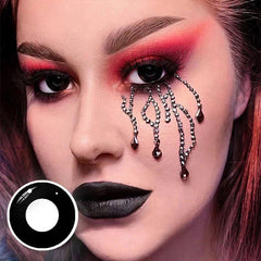 Halloween black block Prescription Coloured Contact Lenses