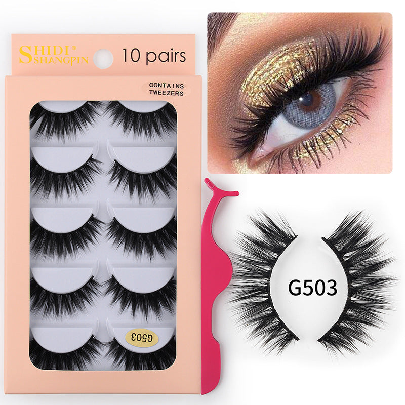 3D Cat Eye 10 Piece Mink Hair Eyelashes