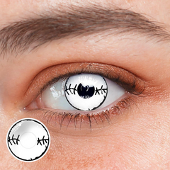 Halloween Stitched mummy White Coloured Contact Lenses