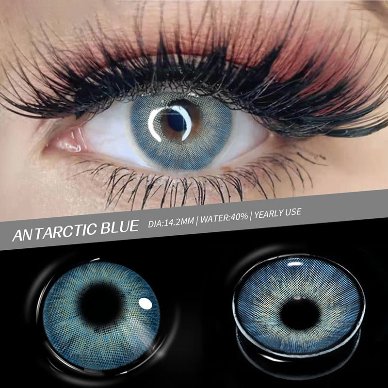 Amazonia Antarctic Blue Prescription Coloured Contact Lenses