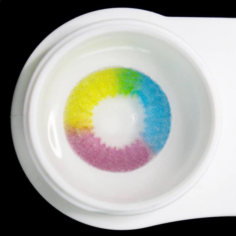 Halloween Rainbow Multi Rainbow Coloured Contact Lenses