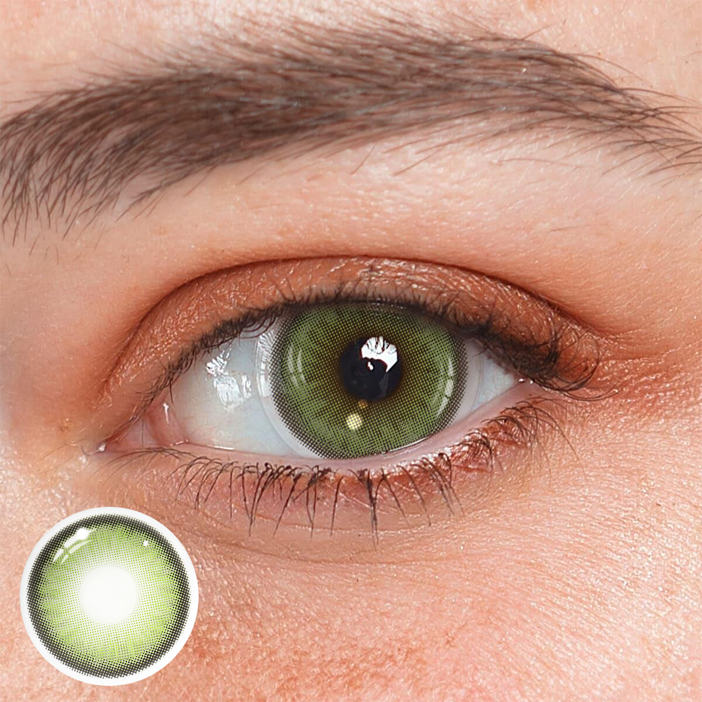 Norko Green Prescription Coloured Contact Lenses