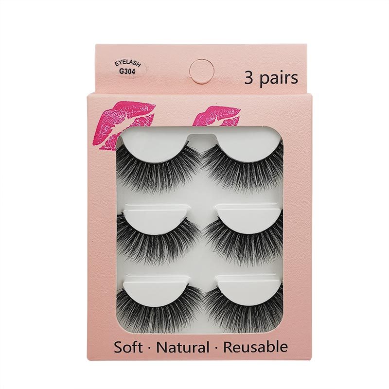 3D Natural Bridal Makeup 3 Piece Mink Hair Eyelashes