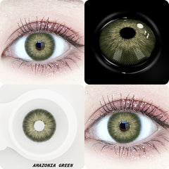 Amazonia Green Prescription Coloured Contact Lenses