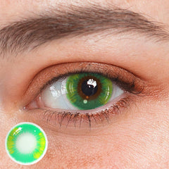 Cosplay Ghost Yellow Green Coloured Contact Lenses