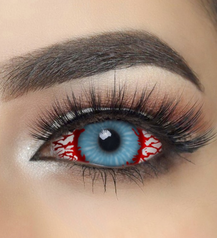 Halloween 22mm Bloodshot Infected Zombie Coloured Contact Lenses