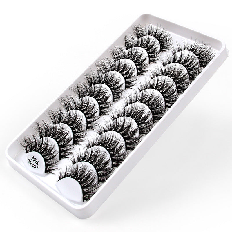 3D European and American Cat Eye 10 Piece Mink Hair Eyelashes