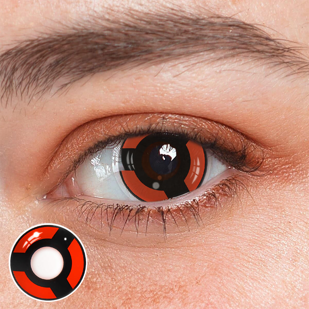 Cosplay NARUTO Uchiha Izuna Shalingan Red Prescription Coloured Contact Lenses